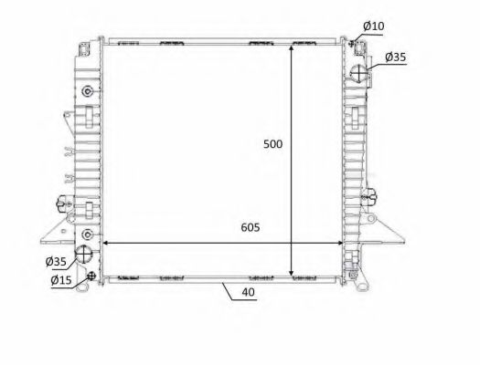 NRF Radiator, engine cooling 11601562 - NRF