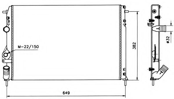 NRF Radiator, engine cooling 11426161 - NRF