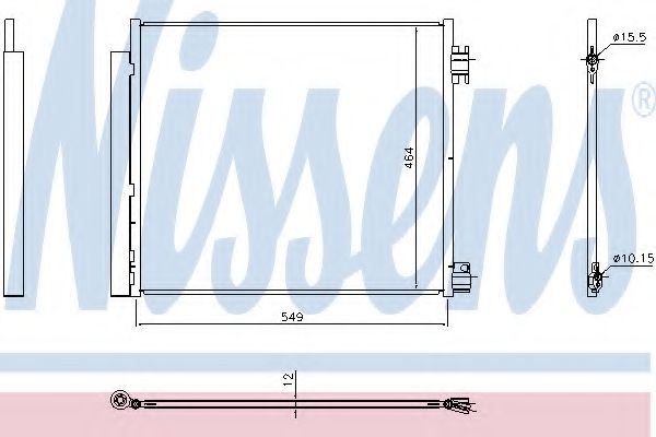 NISSENS Condenser, air conditioning 11625888 - NISSENS