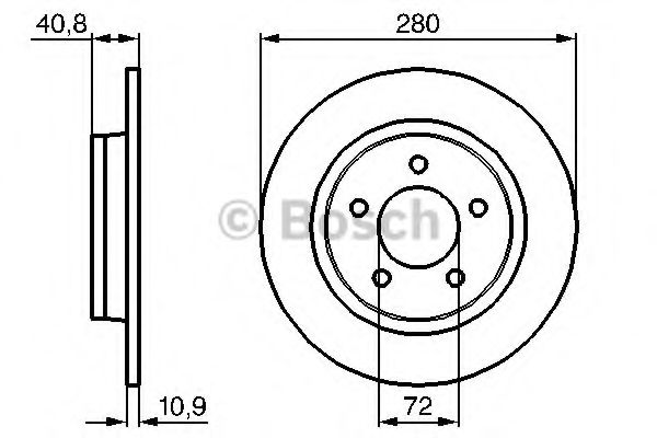 BOSCH Brake Disc 11610696 - BOSCH