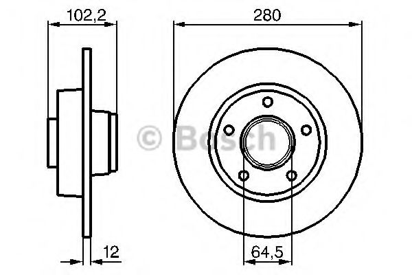 BOSCH Brake Disc 10106512 - BOSCH