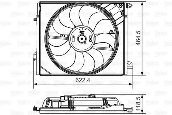 VALEO Fan, engine cooling 12091156 - VALEO