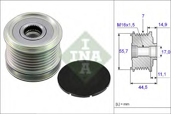 INA Alternator Freewheel Clutch 4436068 - INA