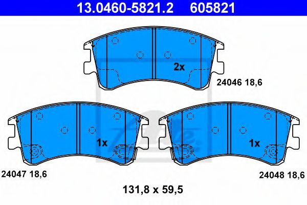 ATE Brake Pad Set, disc brake 10123069 - ATE