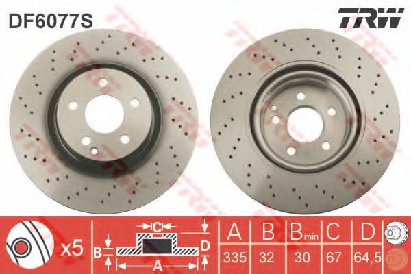 TRW Brake Disc 10706694 - TRW