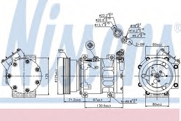 NISSENS Compressor, air conditioning 10797241 - NISSENS