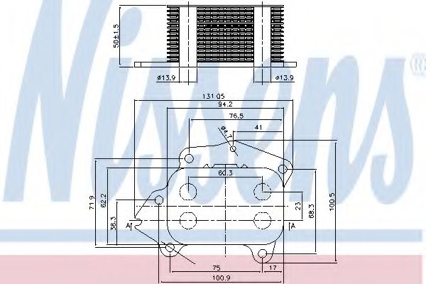NISSENS Oil Cooler, engine oil 11349516 - NISSENS