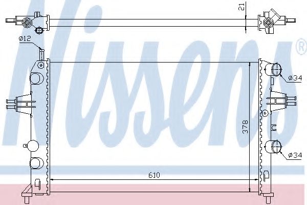 NISSENS Radiator, engine cooling 10370328 - NISSENS