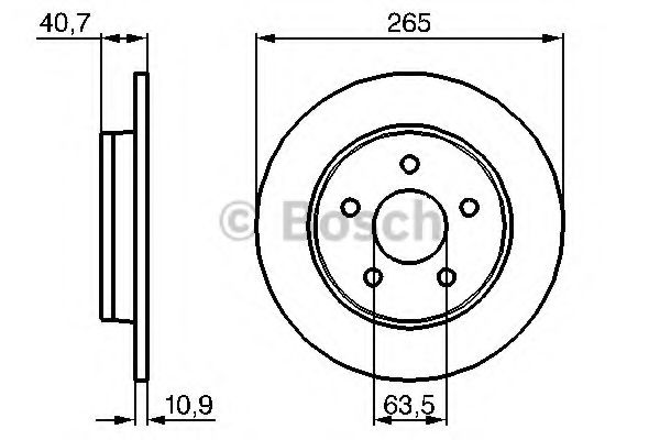 BOSCH Brake Disc 11468572 - BOSCH