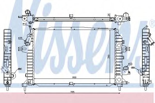 NISSENS Radiator, engine cooling 10370309 - NISSENS