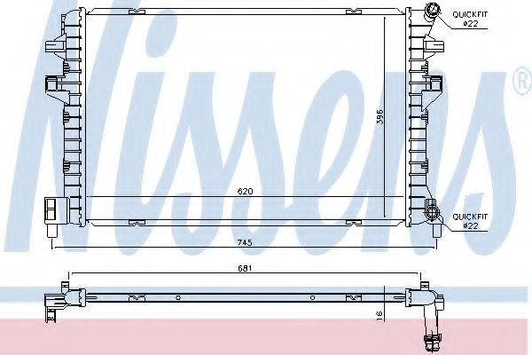 NISSENS Low Temperature Cooler, intercooler 11349081 - NISSENS