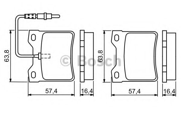 BOSCH Brake Pad Set, disc brake 10107016 - BOSCH