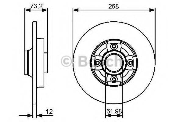 BOSCH Brake Disc 10258358 - BOSCH
