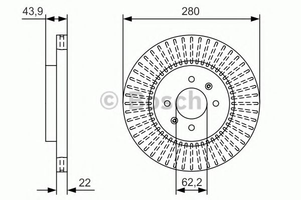BOSCH Brake Disc 11610631 - BOSCH