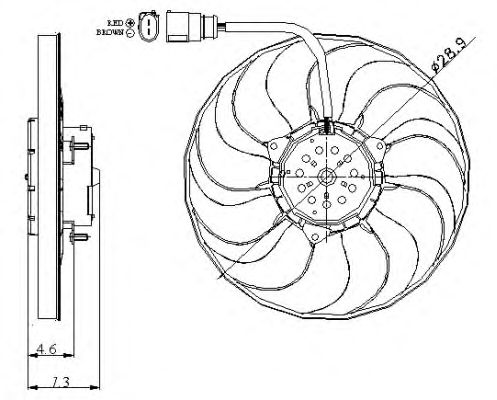 NRF Fan, engine cooling 11542534 - NRF