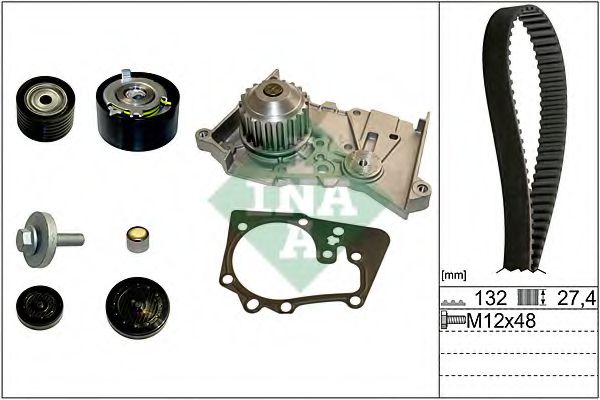 INA Water Pump & Timing Belt Set 11856033 - INA