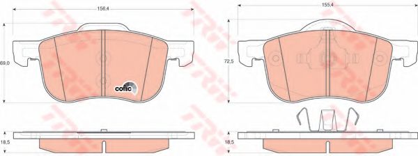 TRW Brake Pad Set, disc brake 10702479 - TRW