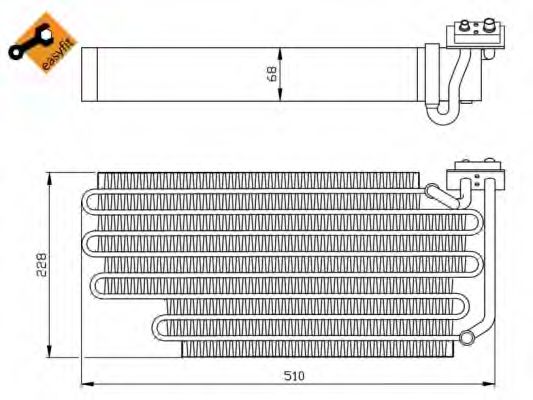 NRF Evaporator, air conditioning 11542293 - NRF
