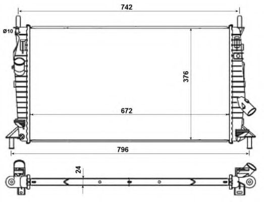 NRF Radiator, engine cooling 11544673 - NRF