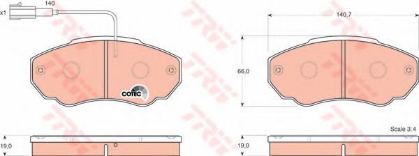TRW Brake Pad Set, disc brake 10677285 - TRW