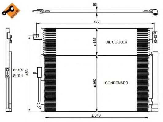 NRF Condenser, air conditioning 11484265 - NRF