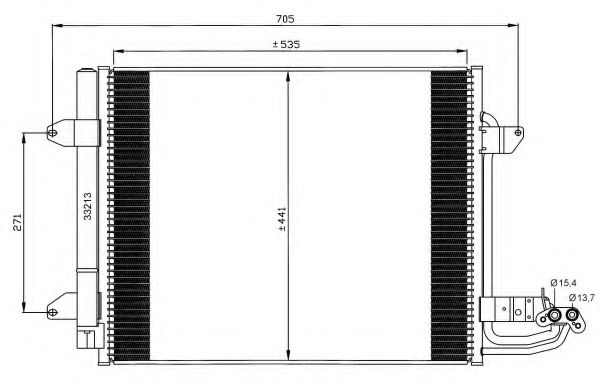 NRF Condenser, air conditioning 11523944 - NRF