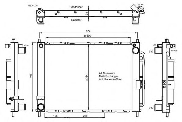 NRF Condenser, air conditioning 11541751 - NRF