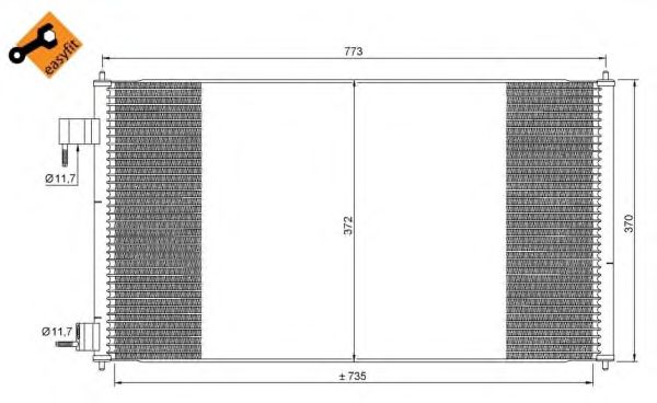 NRF Condenser, air conditioning 11542078 - NRF