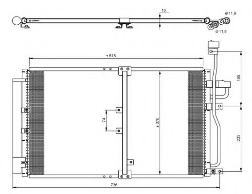NRF Condenser, air conditioning 11542119 - NRF