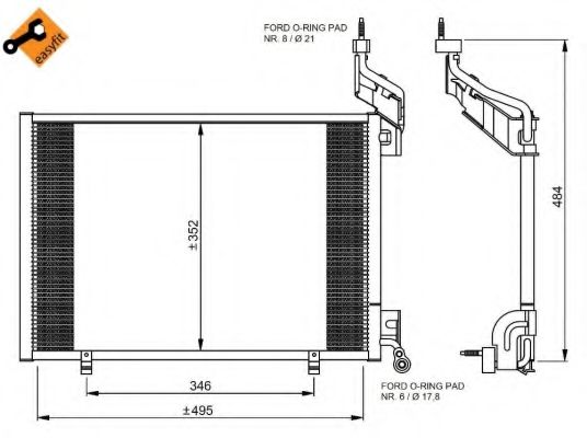 NRF Condenser, air conditioning 11542228 - NRF