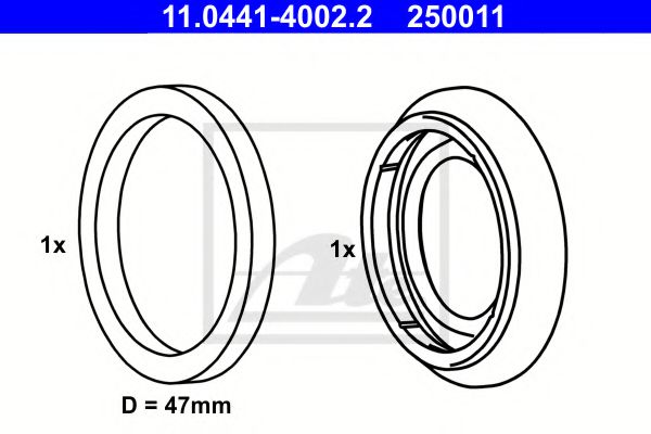 ATE Gasket Set, brake caliper 10122229 - ATE