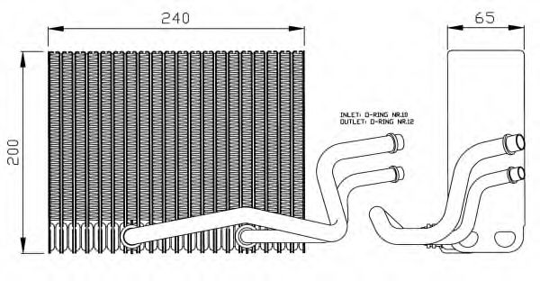 NRF Evaporator, air conditioning 11542287 - NRF