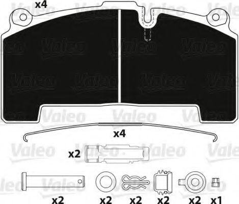 VALEO Brake Pad Set, disc brake 10338770 - VALEO