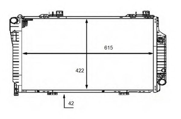 NRF Radiator, engine cooling 11545361 - NRF