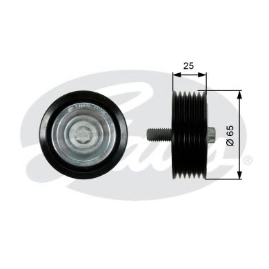 GATES Deflection/Guide Pulley, v-ribbed b 11721542 - GATES