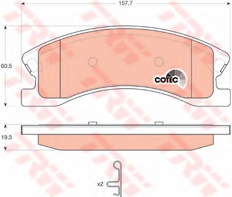TRW Brake Pad Set, disc brake 10704224 - TRW