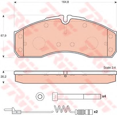 TRW Brake Pad Set, disc brake 10706533 - TRW