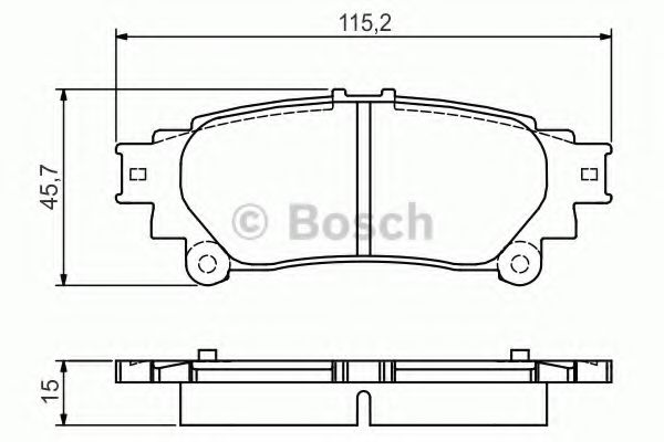 BOSCH Brake Pad Set, disc brake 10939037 - BOSCH