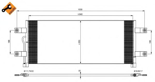 NRF Condenser, air conditioning 11541767 - NRF