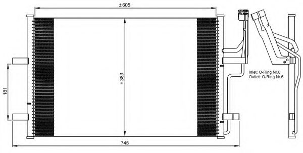 NRF Condenser, air conditioning 11541966 - NRF