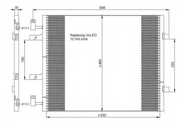 NRF Condenser, air conditioning 11542135 - NRF