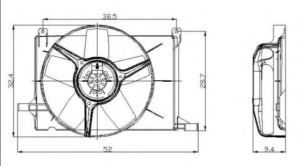 NRF Fan, engine cooling 11542324 - NRF