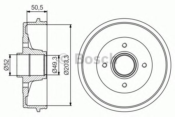 BOSCH Brake Drum 10937314 - BOSCH