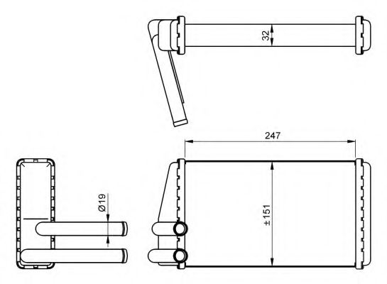 NRF Heat Exchanger, interior heating 11544552 - NRF