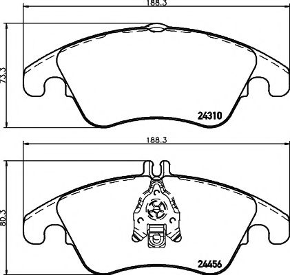 TEXTAR Brake Pad Set, disc brake 11423068 - TEXTAR