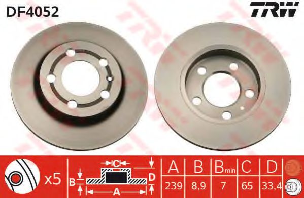 TRW Brake Disc 10701996 - TRW