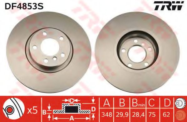 TRW Brake Disc 10706260 - TRW
