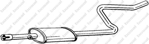 BOSAL Middle Silencer 11652480 - BOSAL