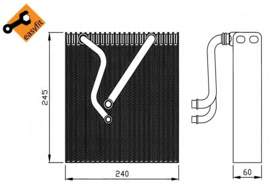NRF Evaporator, air conditioning 12103585 - NRF