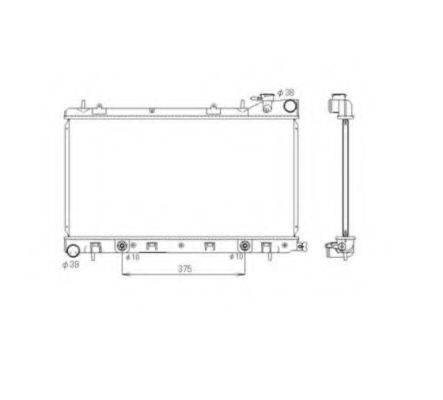 NRF Radiator, engine cooling 11544167 - NRF